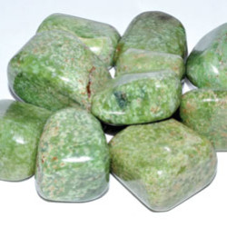 Azure Green GTGROB 1 lbs Grossularite Garnet Tumbled Stones&#44; Green