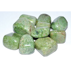 Azure Green GTGROB 1 lbs Grossularite Garnet Tumbled Stones&#44; Green