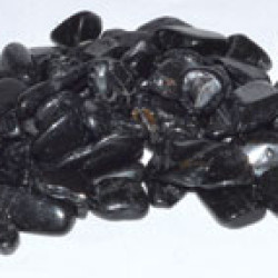 Azure Green GCTTOUBB 1 lbs Tourmaline Tumbled Chips&#44; Black - 6-8 mm