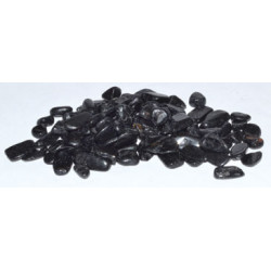 Azure Green GCTTOUBB 1 lbs Tourmaline Tumbled Chips&#44; Black - 6-8 mm