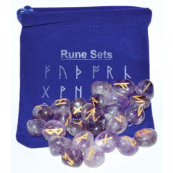 Azure Green RRUNEA Amethyst Rune Set