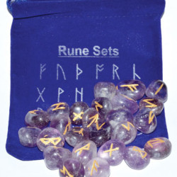 Azure Green RRUNEA Amethyst Rune Set