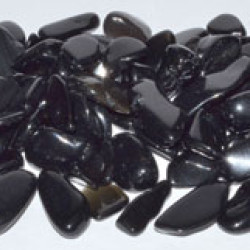 Azure Green GCTOBSBB 7-9 mm 1 lbs Obsidian&#44; Black Tumbled Chip Stone