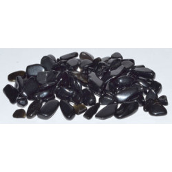 Azure Green GCTOBSBB 7-9 mm 1 lbs Obsidian&#44; Black Tumbled Chip Stone