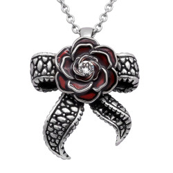 Controse CN177 Rose with Tentacle Bow Necklace