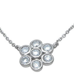 Sterling Couture n6957 Sterling Silver Flower Necklace