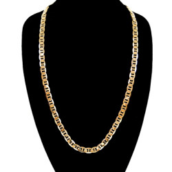 9 mm & 30 in. 14K Gold Plated Chain Link Necklace