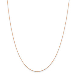 0.5 mm x 18 in. 14K Rose Gold Cable Rope Chain
