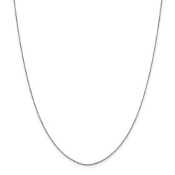 0.90 mm x 16 in. 14K White Gold Diamond-Cut Cable Chain