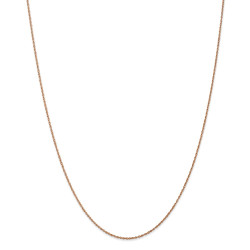 Mothers Day RSC35-18 14K Rose Gold 0.8 mm Light-Baby Rope Chain - Size 18