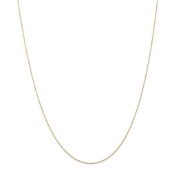 Quality Gold 5RY-20 0.5 mm x 20 in. 14K Yellow Gold Cable Rope Chain