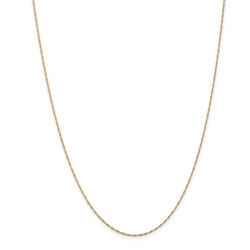 Quality Gold PEN164-16 1 mm x 16 in. 14K Yellow Gold Singapore Chain