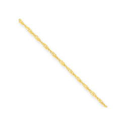 Quality Gold 10KPE9-9 1.10 mm x 9 in. 10K Yellow Gold Singapore Chain