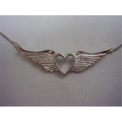 Hotrod Rocks HRR-008P Winged Heart Necklace